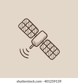 Satellite sketch icon.