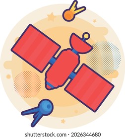 Equipo espacial satelital para vectores de comunicaciones