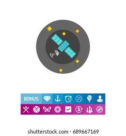 Satellite in space icon