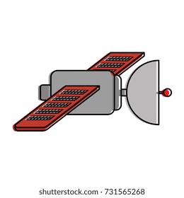 satellite space isolated icon