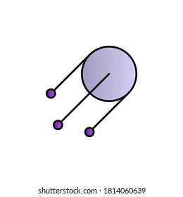 Satellite, space, sputnik color gradient vector icon