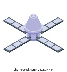 Satellite space station icon. Isometric of satellite space station vector icon for web design isolated on white background
