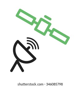 Satellite, space, station icon vector image. Can also be used for IT and communication. Suitable for use on web apps, mobile apps and print media.