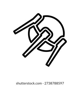 Satellite sputnik Icon, Line Vector graphics