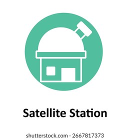 Satelliten Station Vektor Symbol, das leicht ändern oder bearbeiten kann
