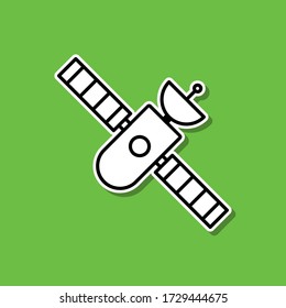 Satellitenaufkleber-Symbol Einfache dünne Linie, Umrissvektor für Cartooning Space Icons für ui und ux, Website oder mobile Anwendung
