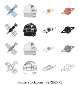 Satellite, study, science and other web icon in cartoon style.System, solar, universe, icons in set collection.