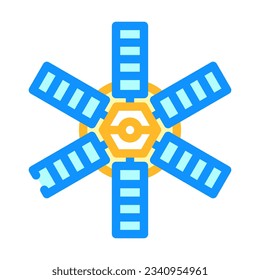 satellite technology aeronautical engineer color icon vector. satellite technology aeronautical engineer sign. isolated symbol illustration