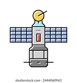 satellite technology aeronautical engineer color icon vector. satellite technology aeronautical engineer sign. isolated symbol illustration