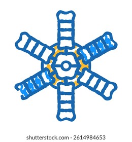satellite technology aeronautical engineer doodle icon sketch vector. satellite technology aeronautical engineer sign. isolated symbol illustration