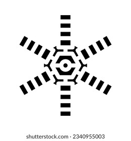 Satellitentechnologie-Luftfahrtingenieur-Symbol-Vektorgrafik. Zeichen für den Luftfahrttechniker der Satellitentechnologie. einzelne Symbolillustration