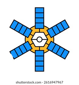 satellite technology aeronautical engineer line icon vector. satellite technology aeronautical engineer sign. isolated symbol illustration