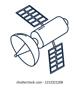 Satellite technology cartoon