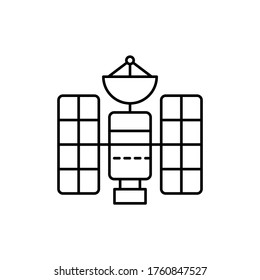 satellite, technology concept line icon. Simple element illustration. satellite, technology concept outline symbol design from space set. Can be used for web and mobile