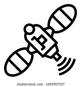 Satellite technology icon. Outline satellite technology vector icon for web design isolated on white background