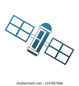 Satellite technology isolated blue lines
