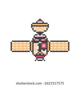 satellite technology retro pixel art