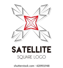 Satellite technology of space abstract vector