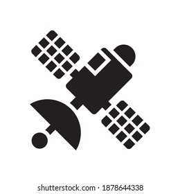Satellite Technology Vector Solid Style Icon. EPS 10 File 