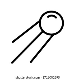 Satellite thin line icon isolated on white background EPS Vector