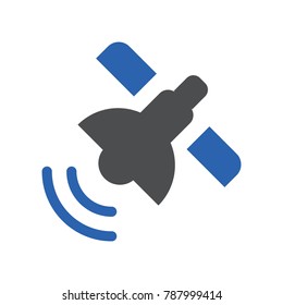 satellite, timeline, vector line icon, logo , symbol , mobile app , sign, illustration on background
