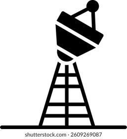 Satellite Tower Glyph Icon Vector Design