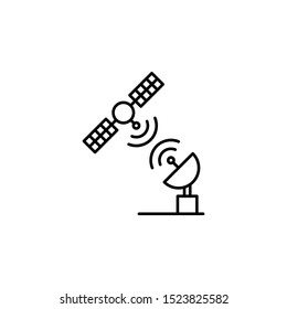 Satellite Transmission Antenna Icon. Element Of Satellite Thin Line Icon