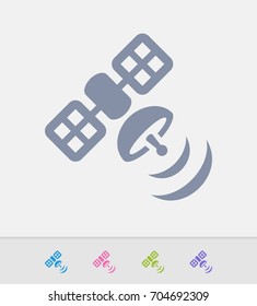 Satellite Transmission - Granite Icons. A professional, pixel-perfect icon designed on a 32x32 pixel grid and redesigned on a 16x16 pixel grid for very small sizes