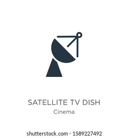 Satellite tv dish icon vector. Trendy flat satellite tv dish icon from cinema collection isolated on white background. Vector illustration can be used for web and mobile graphic design, logo, eps10