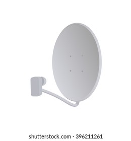Satellite tv dish vector illustration isolated on a white background