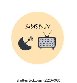 Satellite TV, TV, icon tv, icons tv, satellite icon, satellite dish icon