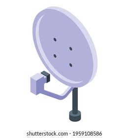 Satellite tv icon. Isometric of Satellite tv vector icon for web design isolated on white background