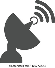 Satellite TV vector icon. Simple isolated sign symbol. - Vector