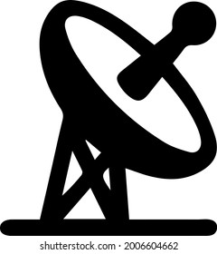 Icono vector de televisión por satélite. Vector aislado simple EPS 10.