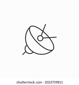 Satellite TV vector icon. Simple isolated sign symbol.