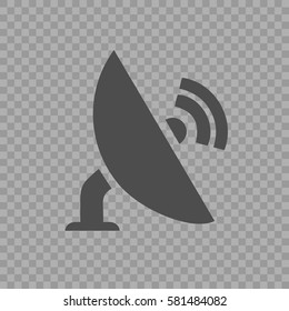 Satellite tv vector icon. Simple isolated vector EPS 10 on transparent background.