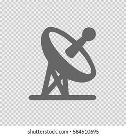 Satellite tv vector icon. Simple isolated vector EPS 10 on transparent background.