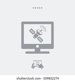 Satellite tv - Vector web icon
