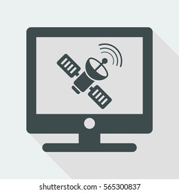 Satellite tv - Vector web icon