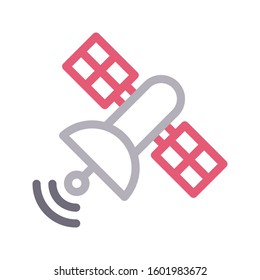 satellite vector color line icon 