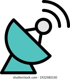 satellite vector colour line icon