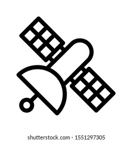 satellite vector colour thin line icon