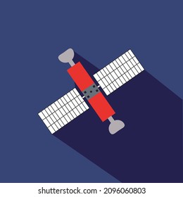 Ilustración de diseño plano de vector satelital. vector simple satelital. Buen concepto para empresas conectadas.
