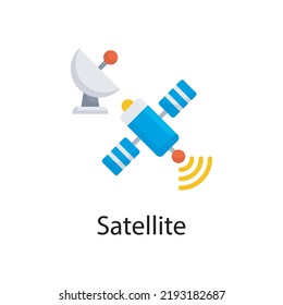 Satellite vector flat Icon Design illustration. Miscellaneous Symbol on White background EPS 10 File