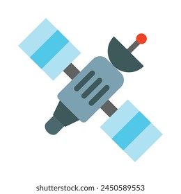 Flaches Design der Satelliten-Vektorgrafik