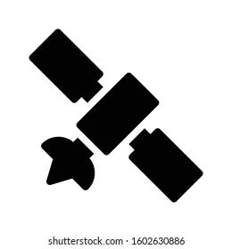 satellite vector glyph flat icon  