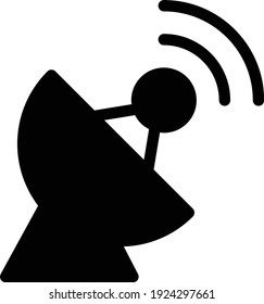 icono plano de glifo vector de satélite