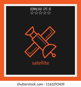 satellite vector icon