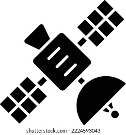 Satellitenvektorsymbol. Kann für Druck-, Mobil- und Web-Anwendungen verwendet werden.