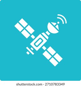 Ícone de vetor satélite. Pode ser usado para impressão, aplicativos móveis e da Web.